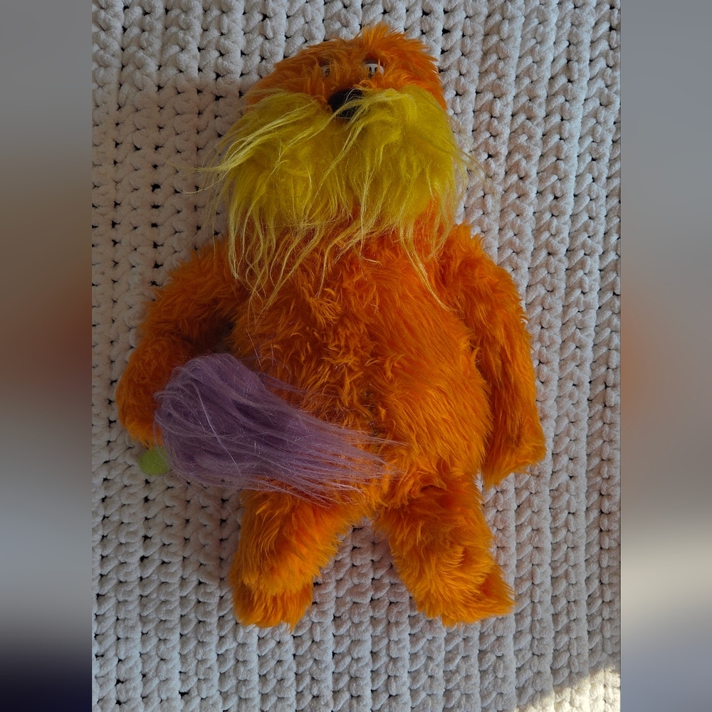 Vintage 1983 Coleco Dr. Seuss Orange Lorax Plush